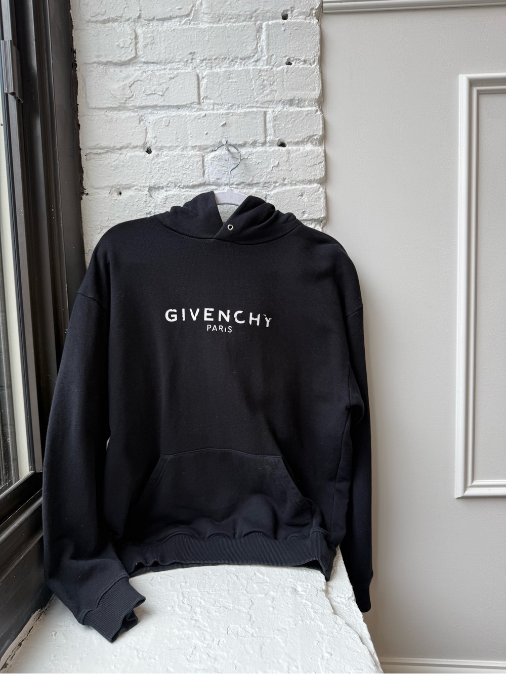 Givenchy Black Paris Logo Hoodie - Men's Designer Pullover